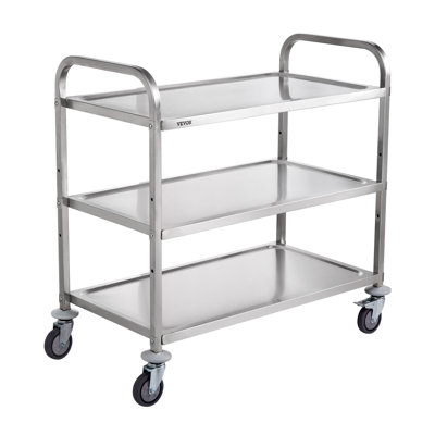 Rolling Kitchen Cart with Steel Top