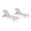 Chaise longue d'extérieur en aluminium, ensemble de 2