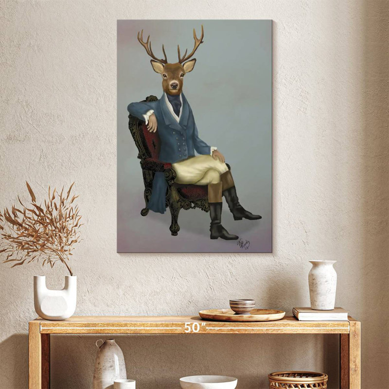 Cerf distingué Brampt complet, H 39 po x l 26 po