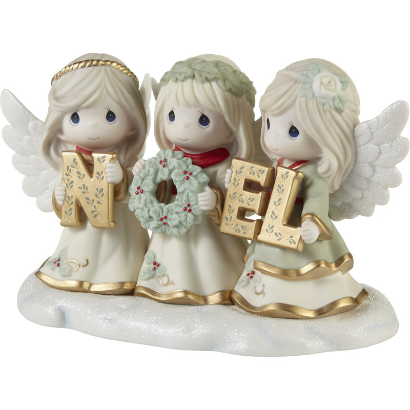 Limited Edition Painted Porcelain Noel Angel Figurine