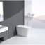 Toilette blanche intelligente avec capteur de pied, eau chaude instantanée - chasse d'eau en porcelaine 1,28, siège chauffant