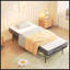 Lit d'invité pliant de 75 pouces avec matelas en mousse à mémoire de forme de 5 pouces, conception peu encombrante, structure en métal robuste sur roulettes, lit simple portable pour adultes et visiteurs