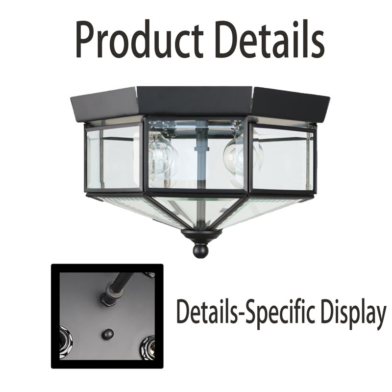 Free Form Flush Mount, Black