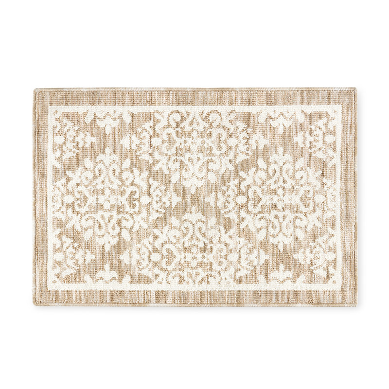 TOWN & COUNTRY EVERYDAY Walker Everwash Non-Slip Backing Kitchen Mat, Beige, Runner 2' x 6'