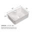 Lavabo de salle de bain rectangulaire en céramique blanche 16 "X12"