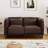 Faux Leather Loveseat-1577738034