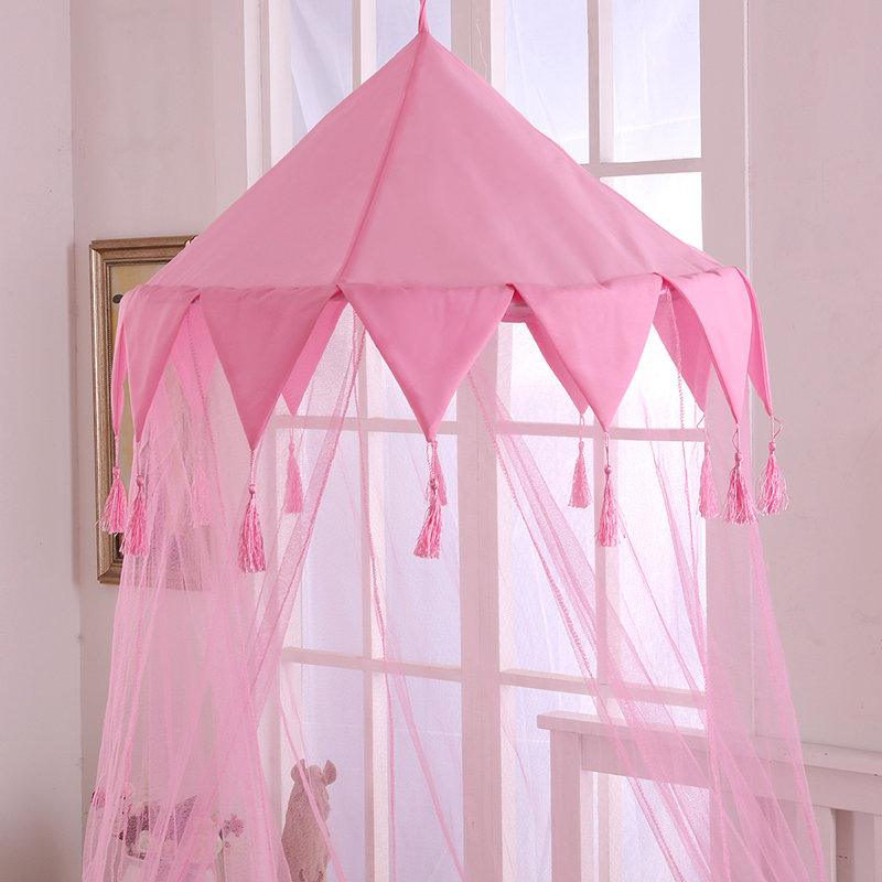  Lit à baldaquin pliable pour enfants, Blanc