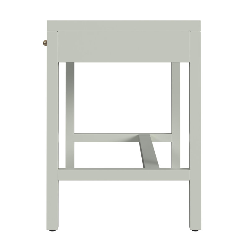 Nora 40 in. W Rectangular Wood 2 Drawer Writing Desk, Sage Green