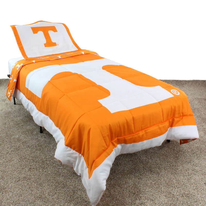 NCAA Sateen Comforter, Twin Comforter + 1 Standard Sham, Tennessee