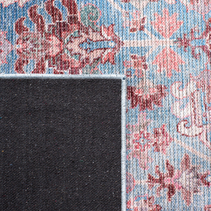 Chartier Oriental Blue/Rust Area Rug, Runner 2' x 9'