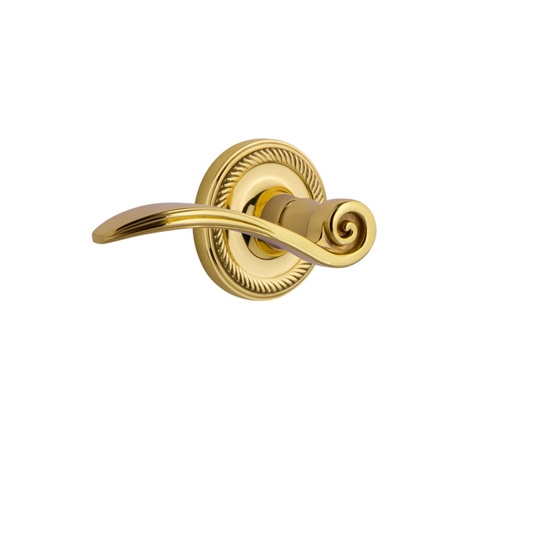 Nostalgic Warehouse Rosette Passage (couloir et garde-robe) avec levier Swan, 2-3/8 po, Laiton non laqué, Gauche