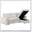 U_STYLE Canapé-lit modulaire rembourré avec sacs de rangement et 2 porte-gobelets sur les accoudoirs-1451040771