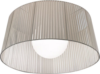 Ribbon 1 - Light Semi Flush Mount, Matte White, 13.8'' H X 23.6'' W X 23.6'' D, Mocha
