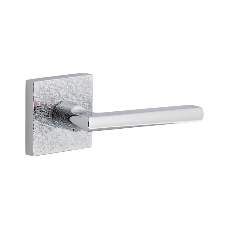 Viaggio Quadrato Linen Rosette Privacy With Milano Lever In Titanium Grey