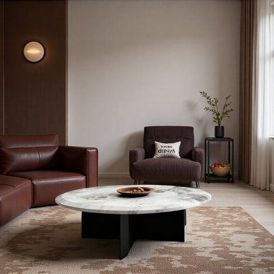 Minimalist Round Marble Coffee Table