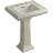Memoirs 26.375" Tall Rectangular Pedestal Bathroom Sink with Overflow-1002044543-1002044525