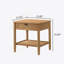 Table de chevet avec tablette Vichy, noyer clair