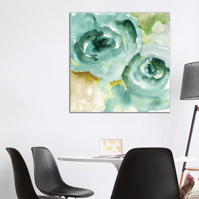 Cyan Season by Nan - Wrapped Canvas Art Prints 1 Piece Wrapped Canvas Wall Art