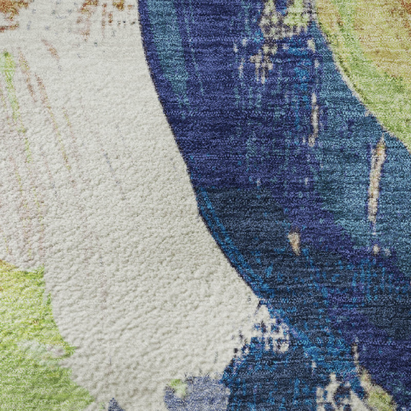 Premium Machine Washable Mouton Abstract Rug, Rectangle 10' x 14'
