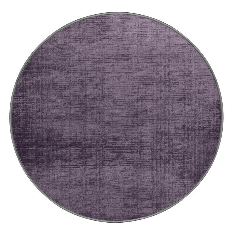 Tapis mauve lavable à la machine, Rond 6 pi