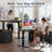 Berat L-shaped Executive Standing Desk With Reversible File Cabinet-163094129