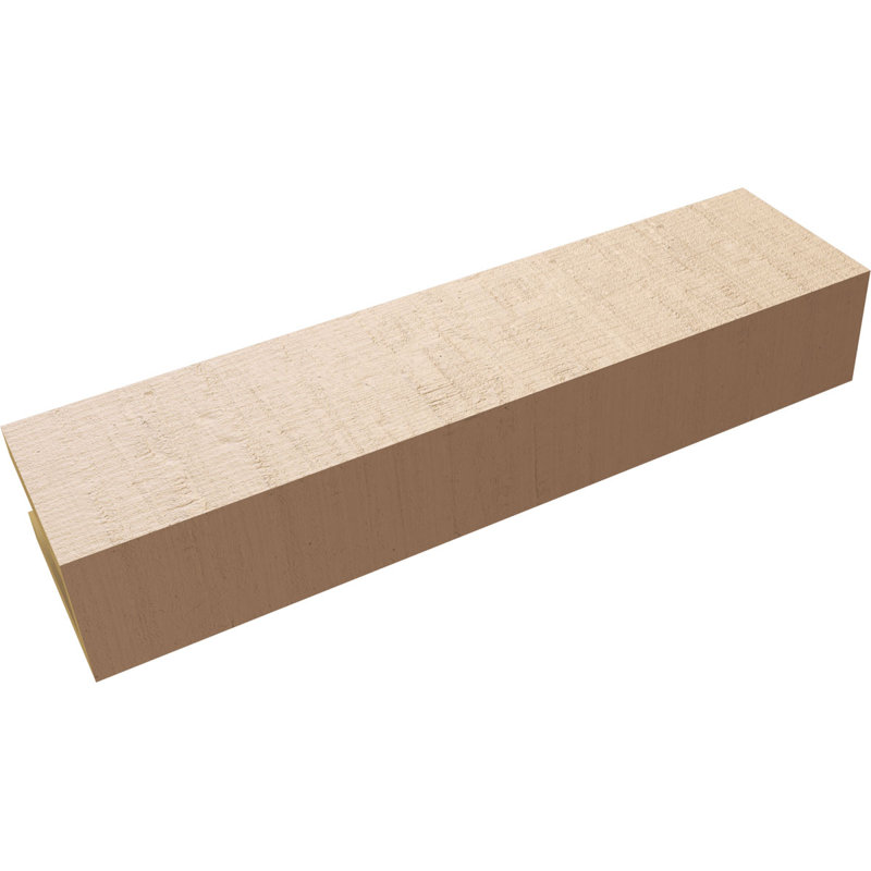 Block Block Woodgrain TimberThane Raider Tail, apprêté brun clair, H 6 po x l 24 po x P 4 po