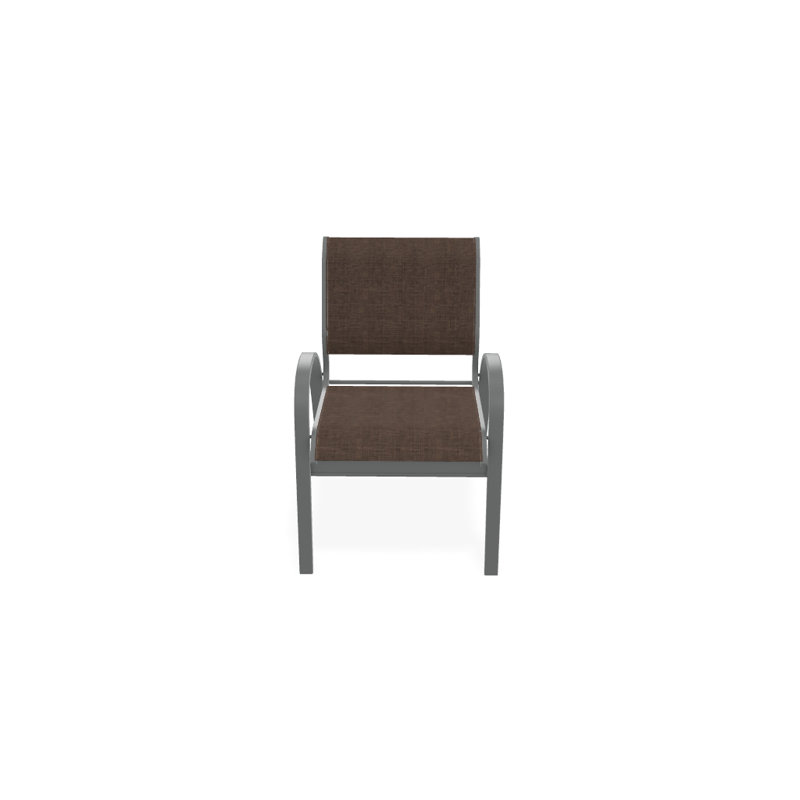 Chaise de patio empilable Hiraku, Moka Sunbrella®, Graphite texturé