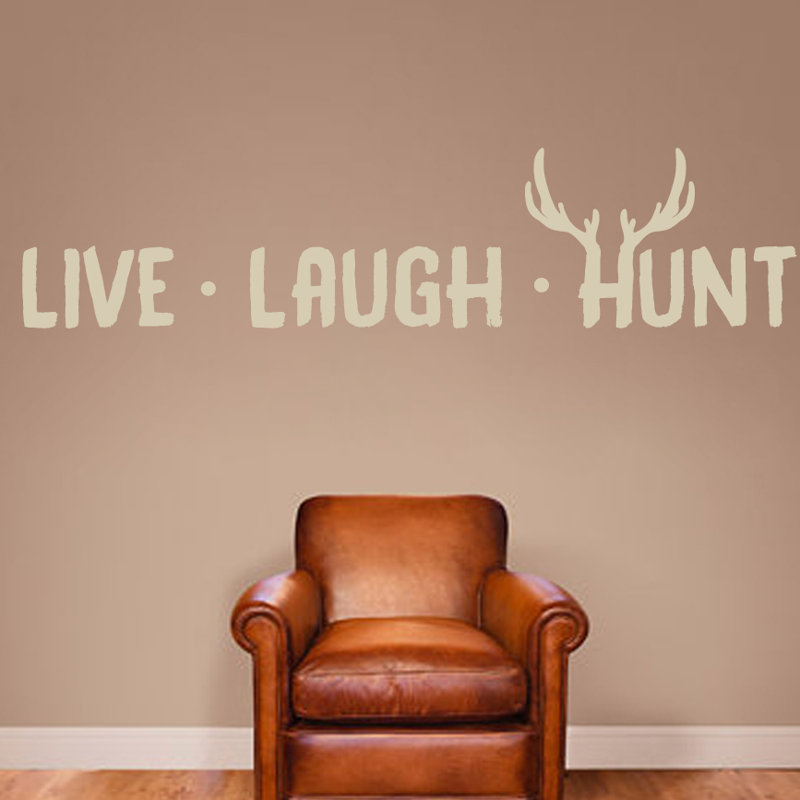 Décalcomanie murale chasse de rire live, Beige clair