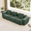 Canapé modulaire à 3 sièges profonds avec passepoil à bordure française, sans assemblage requis, canapé moderne à 3 places avec coussins décoratifs, tissu de velours vert-1132199393-1132199395-1132199402