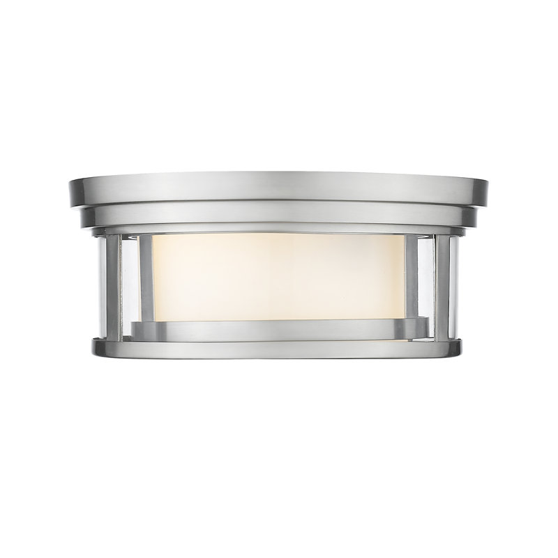 Javette Glass Flush Mount, Brushed Nickel