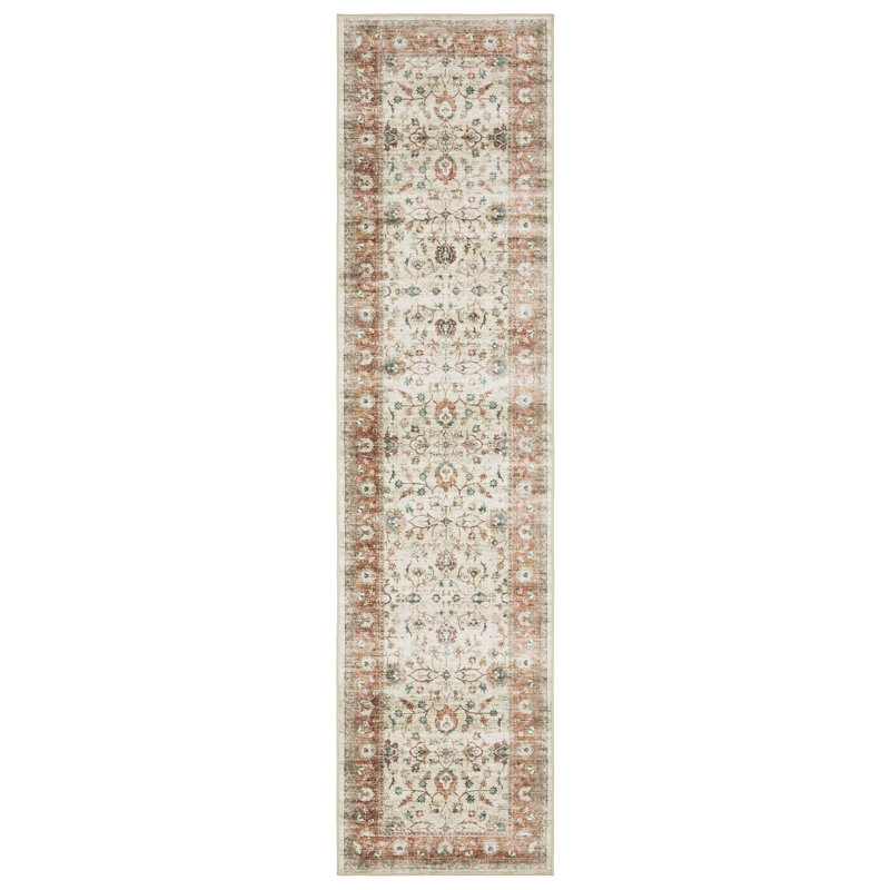 Maderia Washable Oriental Indoor Rug, Runner 2' x 8'