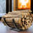 Large Capacity Firewood Log Holder - Sturdy Steel, Non-Tipping Design, Rust Resistant, Indoor/Outdoor Use
