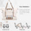Luggage Sets 4 Piece, Expandable ABS Durable Suitcase With Travel Bag, Carry On Luggage Suitcase Set With 360° Spinner Wheels, Ivory And Golden