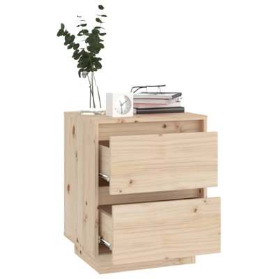 Garrell 40cm W Solid Wood Bedside Table