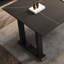 Black Rectangular Manufactured Wood+Barenia+Steel desk-14567799