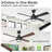 Vaczon 52" Smart Dimmable LED Ceiling Fan with 3CCT LED Lights, Double-Sided Wood Blades LED Ceiling Fan, 6 Speeds Reversible DC Motor, 6"/10" Downrods, Timer, APP and Remote Control-1855385144