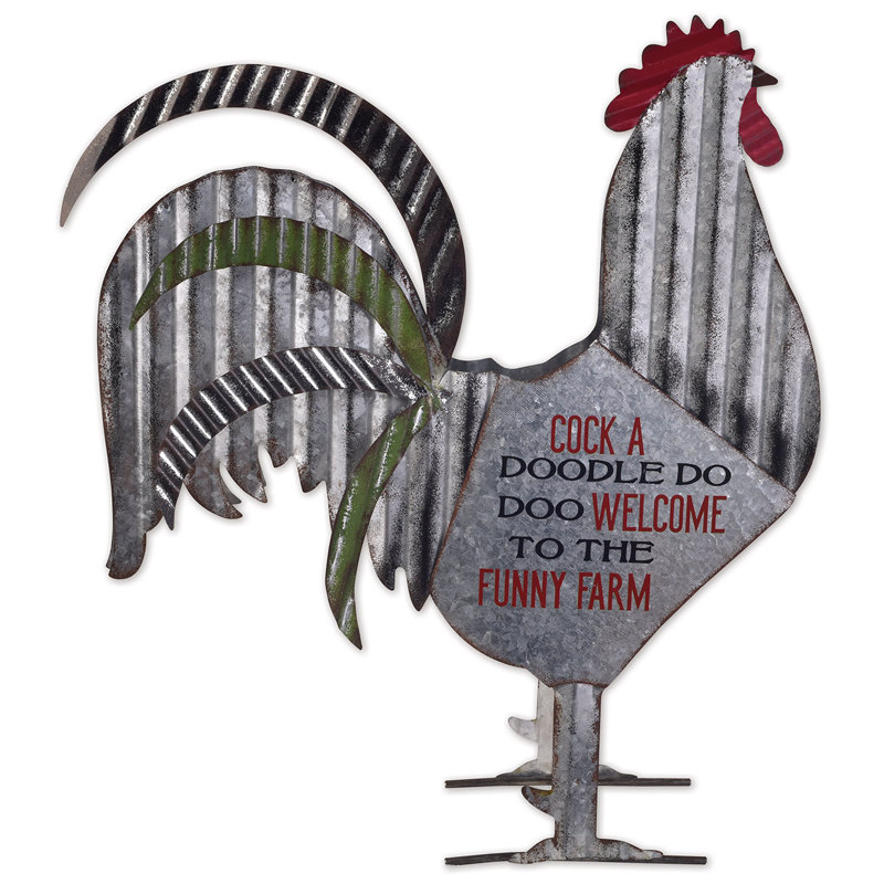 Art de jardin coq et porche