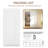 36"x84" 1 Flat Panel With 2 Steps Design Concealed/Invisible Magic White Primed Sliding Barn Doors With Installation Hardware Kit and One Sided Matte Black Square Pull and One Sided Matte Black Flush Pull