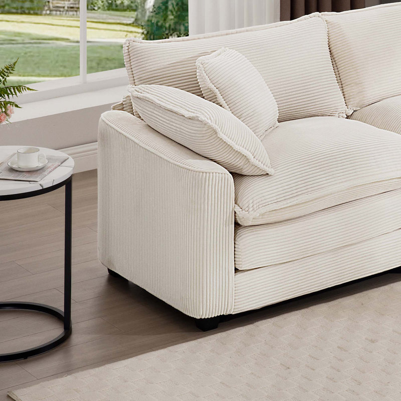 ExAchat Warm and Cozy Sofa Set with Soft Cushions and Pillows