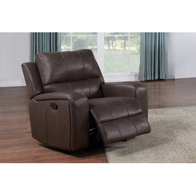 Fauteuil inclinable et oscillant en cuir Joela