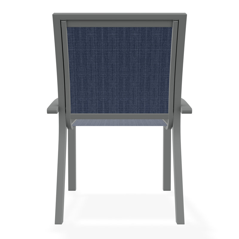Kendall Outdoor Dining Chair, Graphite, Mavi