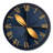 Sacramental Blue Minimal Sacred Geometry Seal III - Modern Geometric Wall Clock-240552472