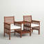 Acacia Wood 2 - Person Patio Conversation Set with Cushions-221723622