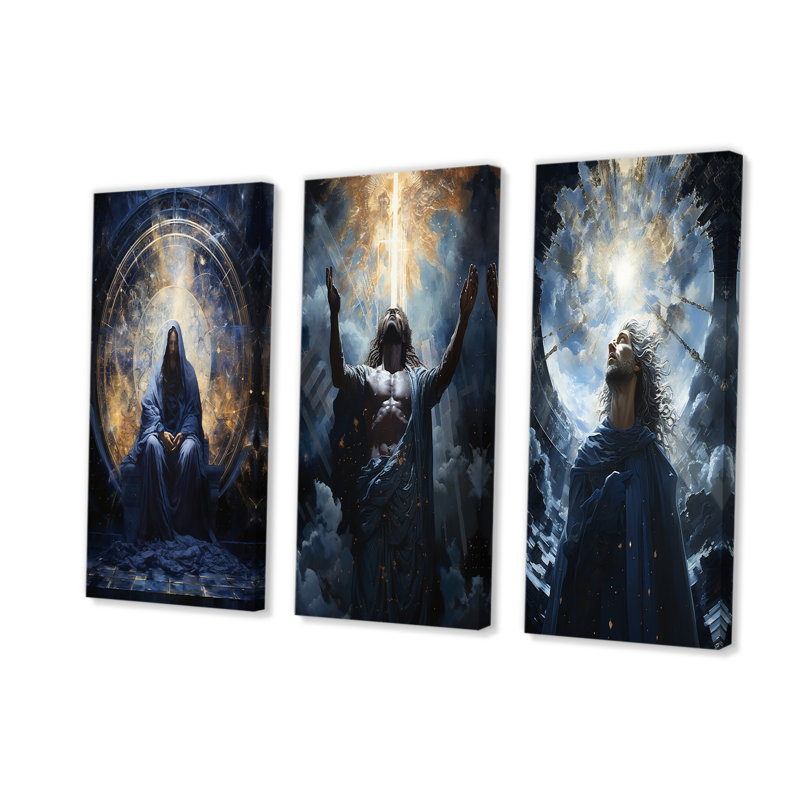 Esaïe Insight Christianisme indigo, H 28 po x l 36 po, Toile tendue