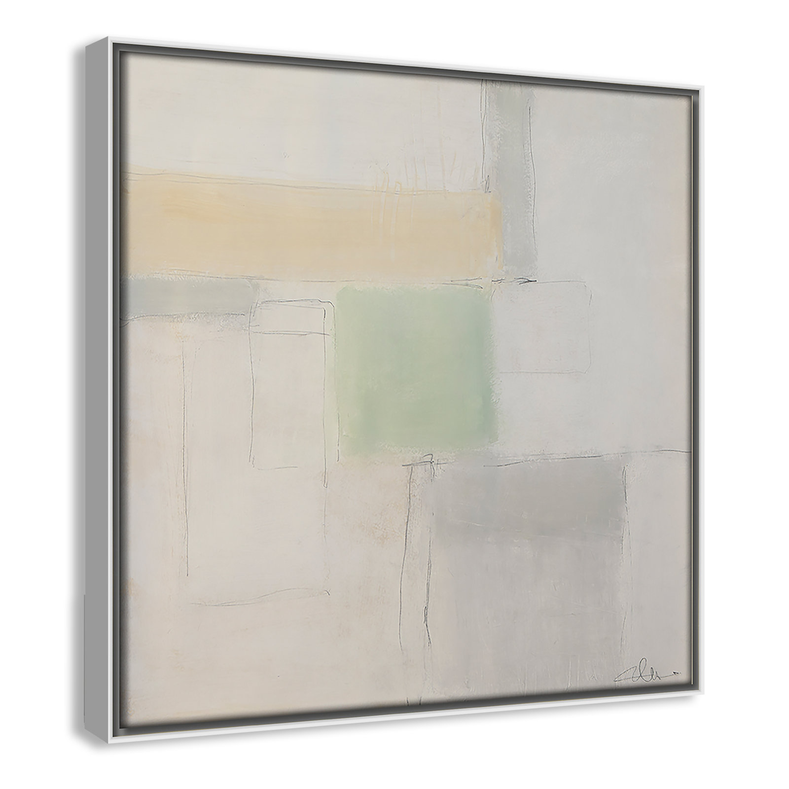 Veasey "Powder Room Whispers-I" Print, 13.5" H x 13.5" W x 2" D, White Framed