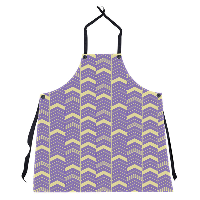 Tablier à chevrons Stephenie, Mauve / Jaune
