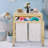 Wood Rolling Laundry Sorter with Handles