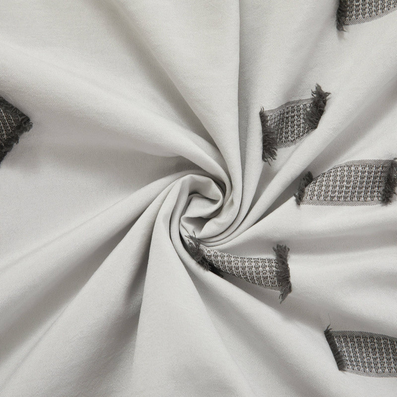 Pantissa Geometric 7 Piece Comforter Set, White/Gray, King Comforter + 6 Additional Pieces