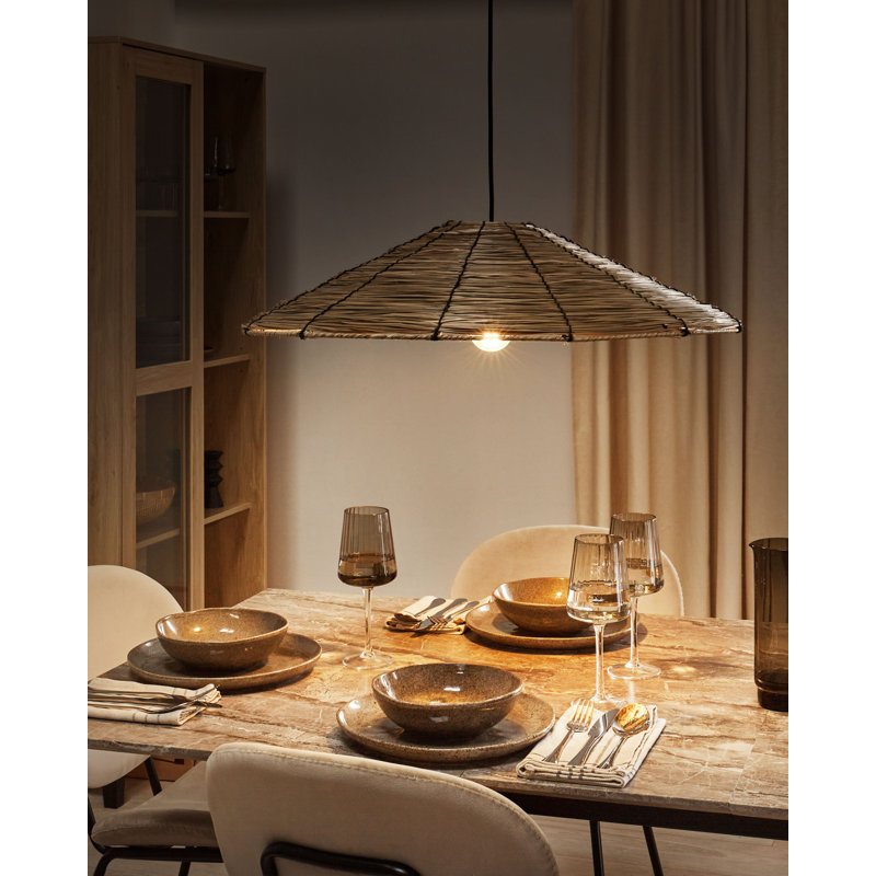 Isla 1 - Light Natural Drum Pendant