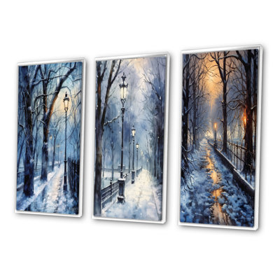 «Alley of Trees In The Park», 3 pièces